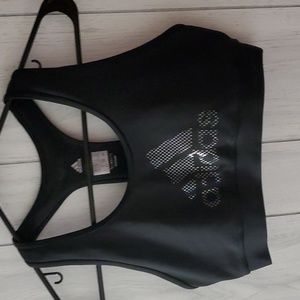 Adidas Climalite sport/workout bra, Med black. Irradescant Adidas decal.